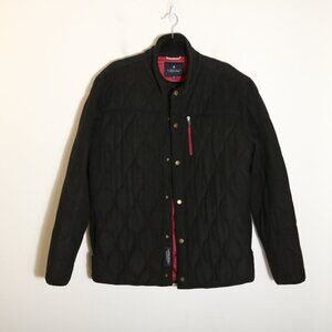 Roark The Roark Revival Mens Quilted Fleece Jacket Large Black Snap Casual